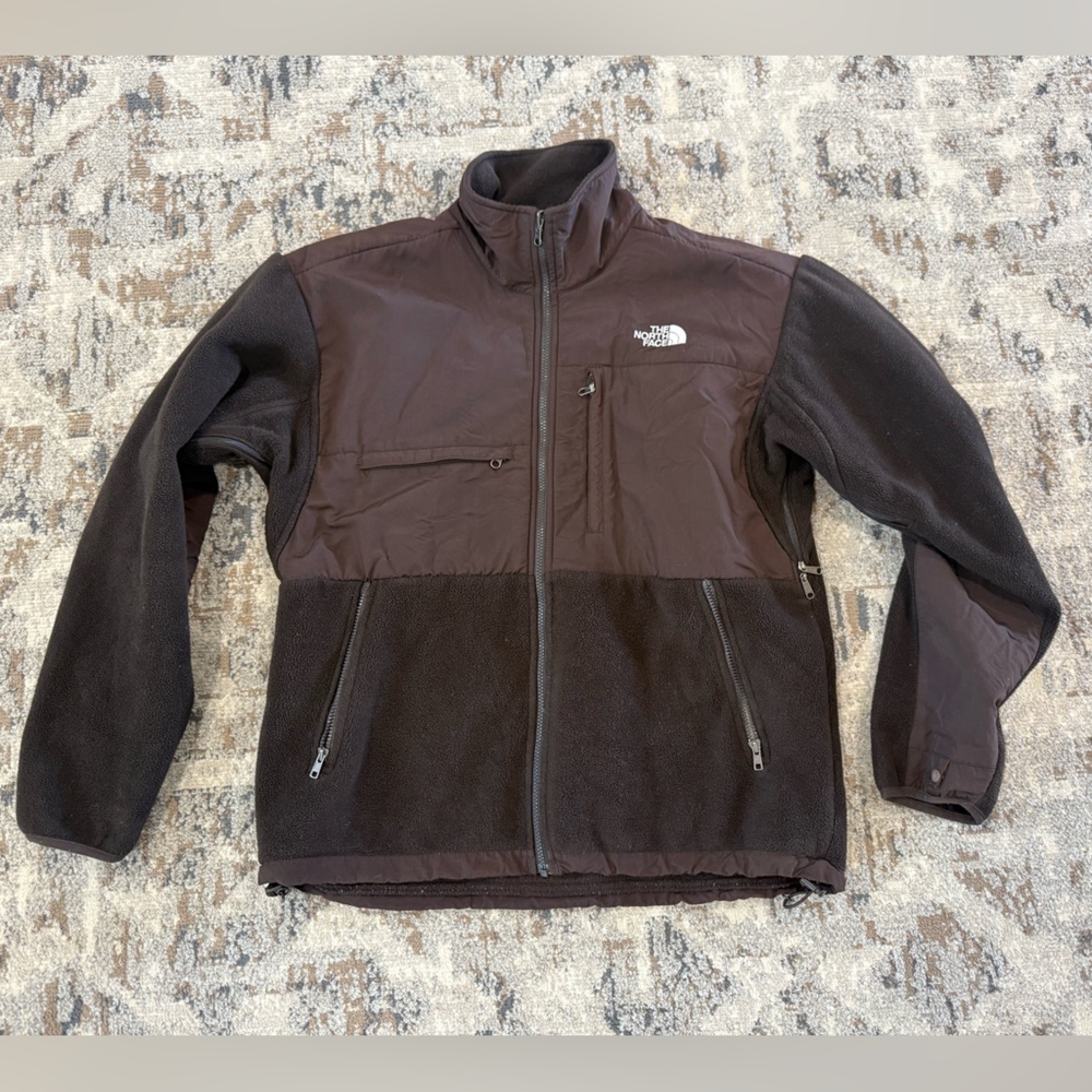The North Face Men's Dark Brown Fleece Jacket - Large